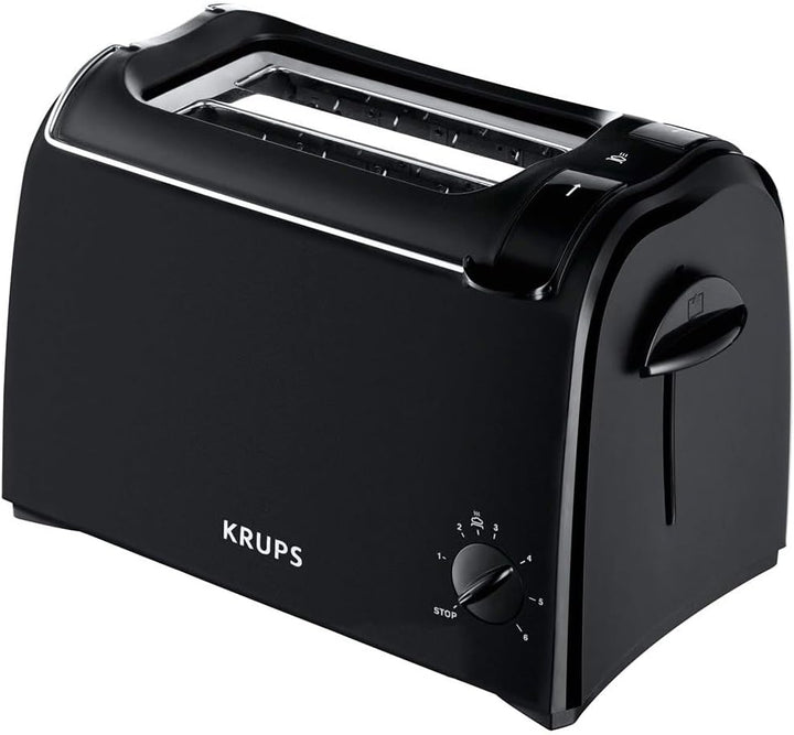 Krups Pro Aroma Toaster, 6 Toasterstufen, integrierter Brötchenwärmer, herausnehmbare Krümelschublad