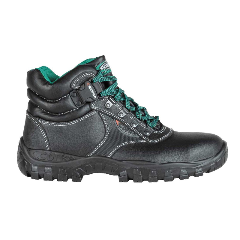 Cofra TA020-000.W39 PLUTONE S3 SRC Sicherheitsstiefel, Schwarz/Grün, Grösse 39 39 EU, 39 EU