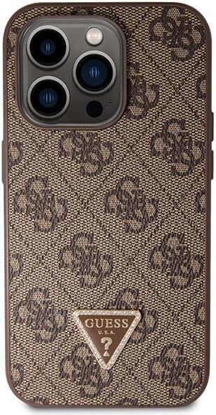 Guess GUHCP14LP4TDSCPW Hülle für iPhone 14 Pro 6.1" braun hardcase Crossbody 4G Metal Logo