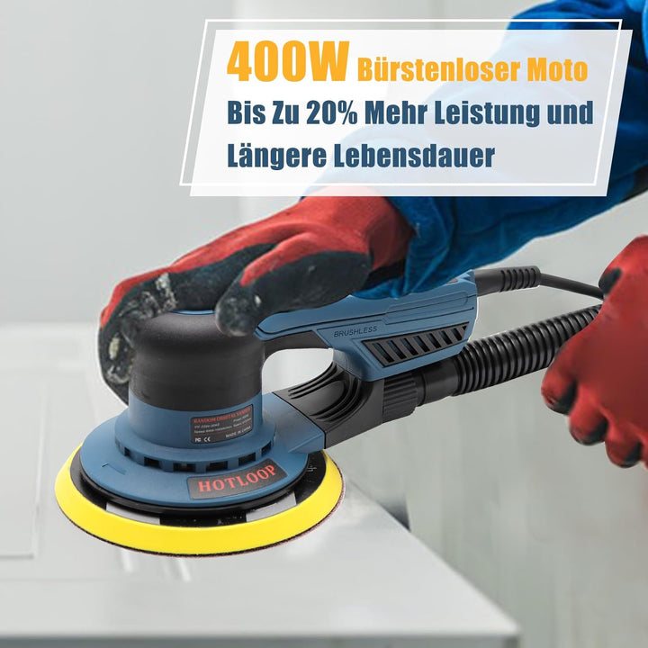 Exzenterschleifer 5,0 mm Schleifhub Bürstenloser Exzenterschleifer mit variabler Geschwindigkeit und