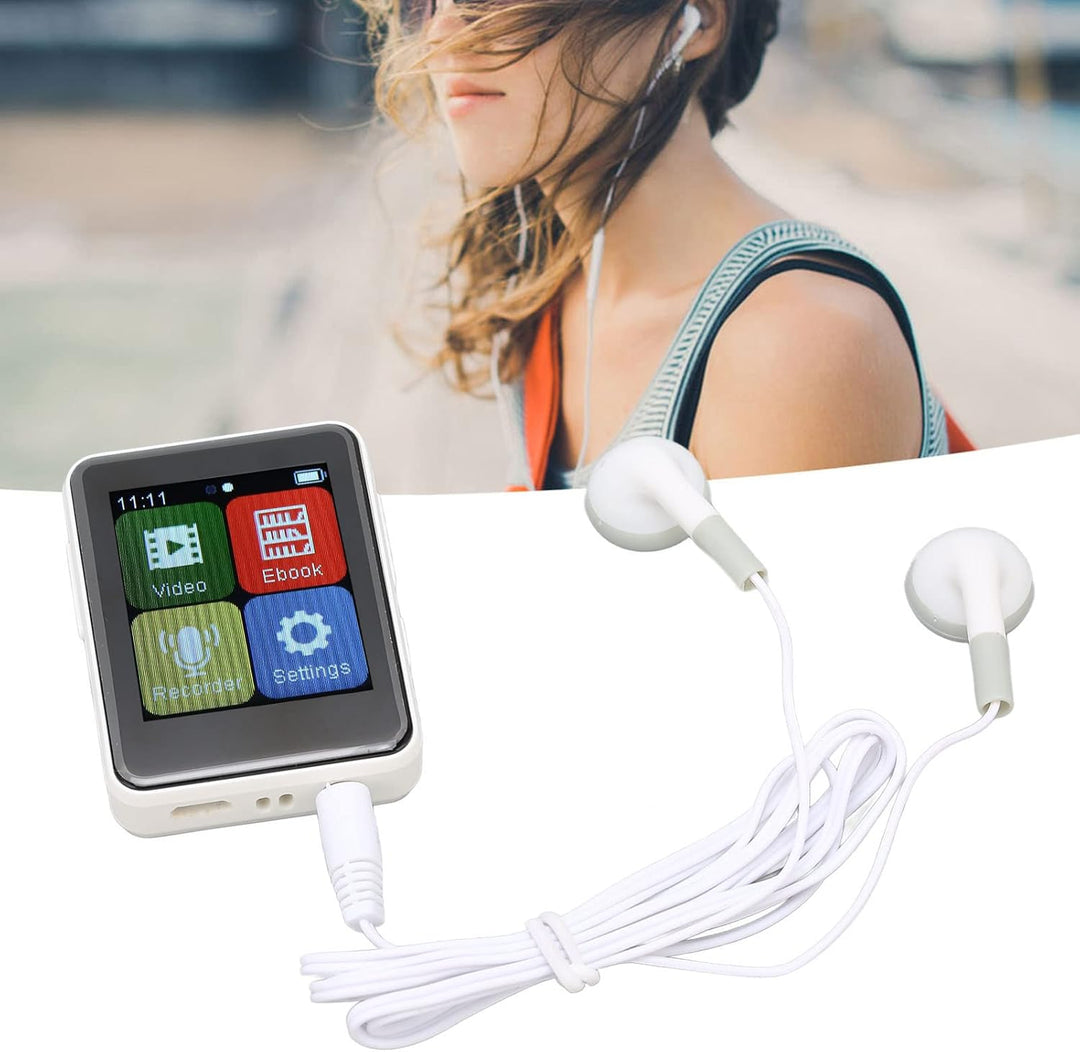 MP3-Player, MP4-Player mit Bluetooth 5.0, 1,8-Zoll-Voll-Touchscreen, Tragbarer Musik-Player mit Laut