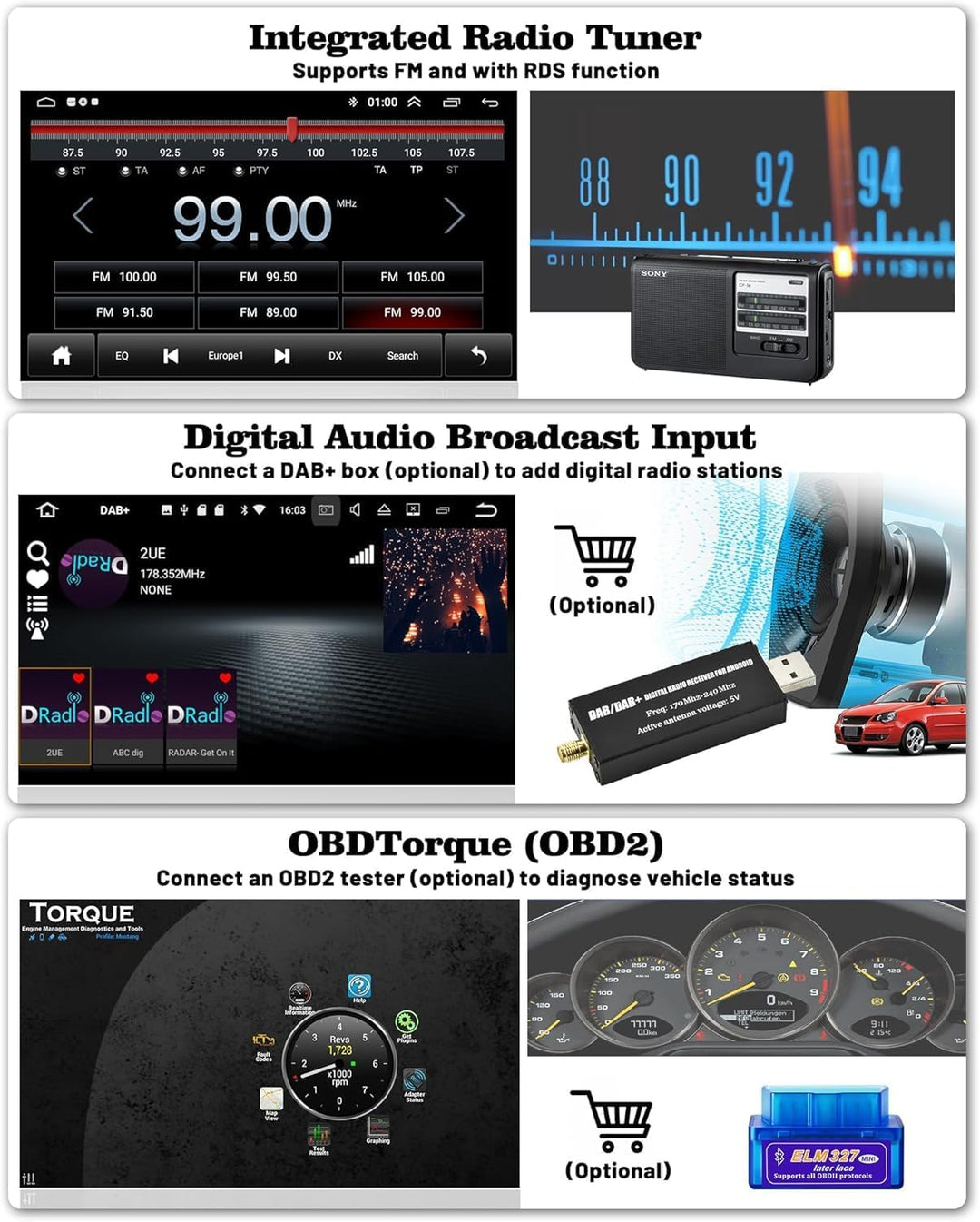 Hikity 2G+64G Android 15 Autoradio mit Dashcam Wireless Carplay Android Auto für VW Golf 6 Golf 5 Po