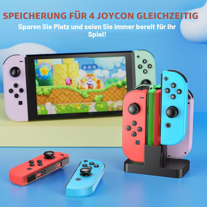 FASTSNAIL Ladestation für Switch Controller, Ladestation Kompatibel mit Nintendo Switch&Switch OLED，