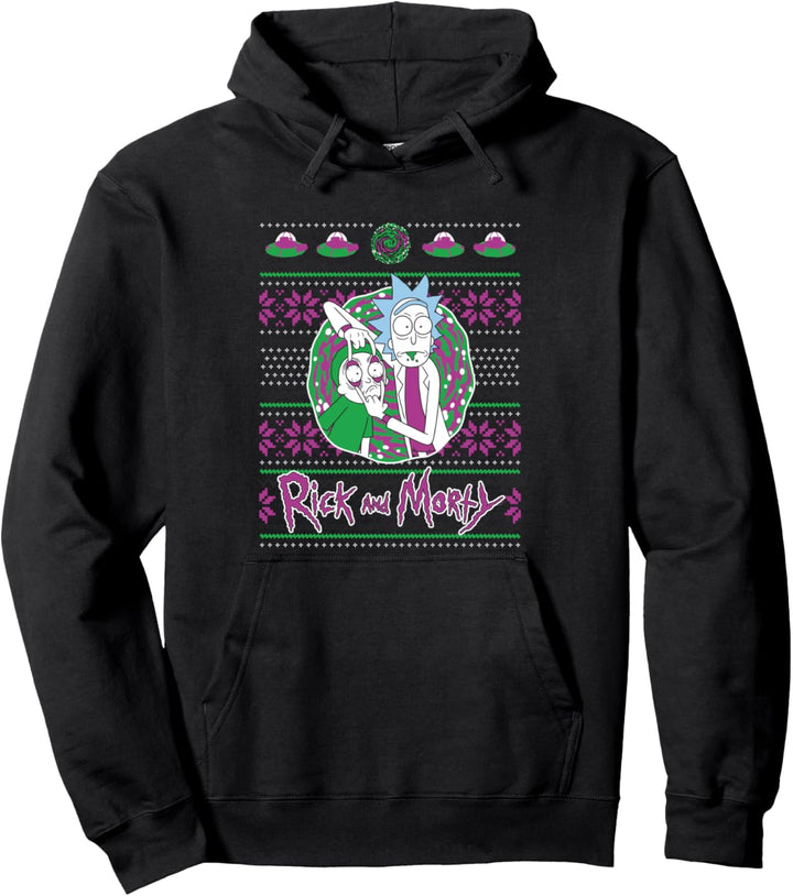 Weihnachten Adult Swim Rick & Morty Christmas Portal Pullover Hoodie