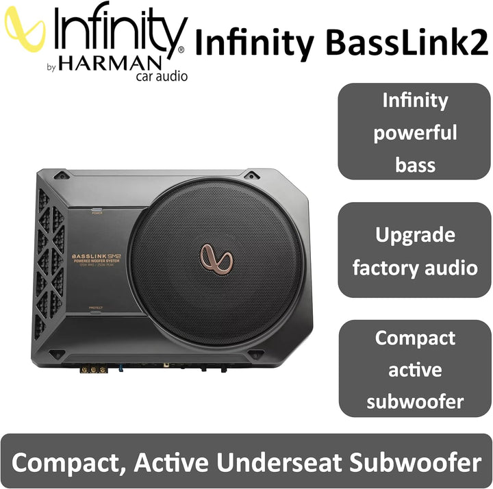 Infinity BASSLINK SM2-200mm Aktivbass inkl. Endstufe Untersitz Subwoofer