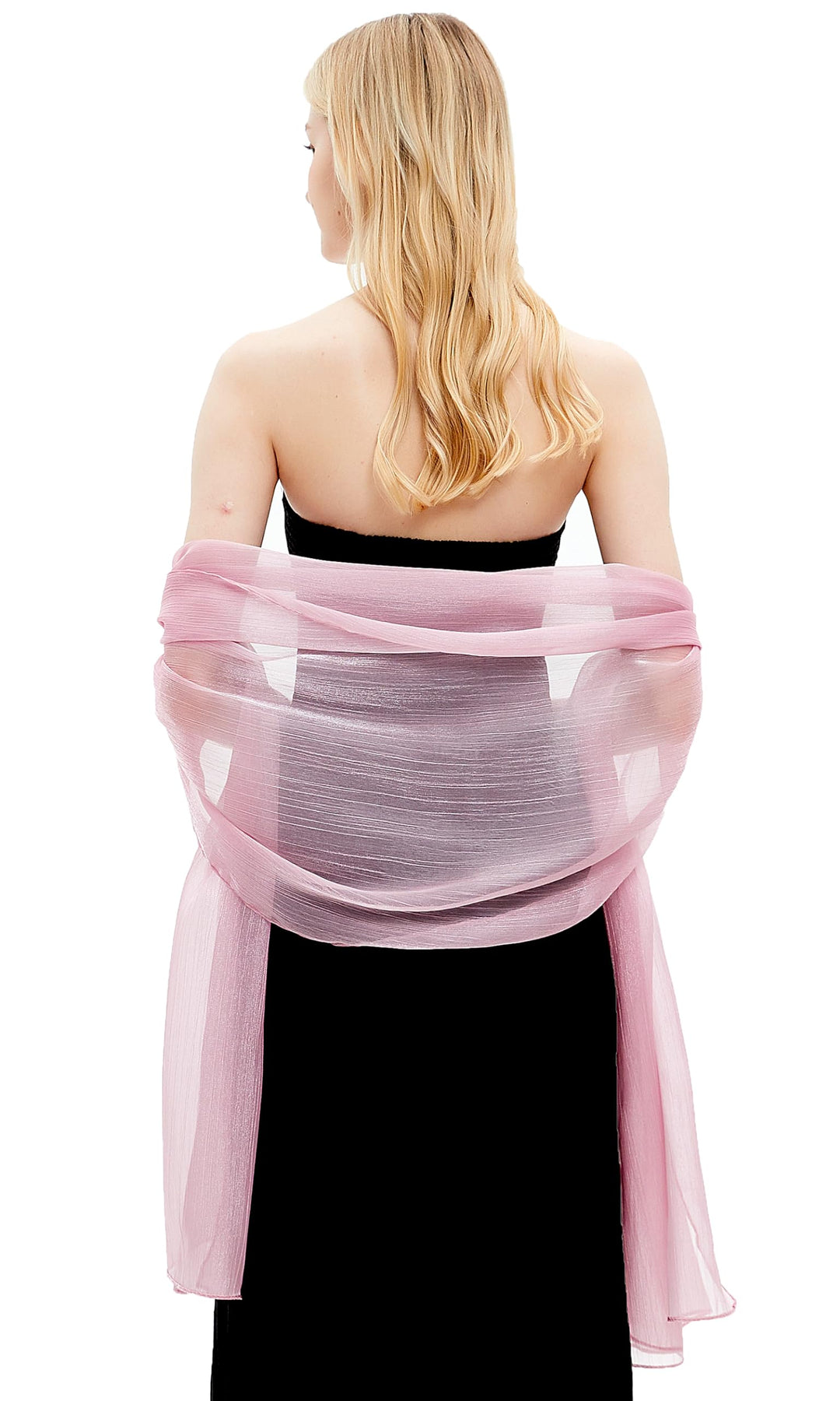 Gragengs Damen Schals und Wraps für Abendkleider Leichte Sheer Crepe Tücher Shimmer Hochzeit Party S