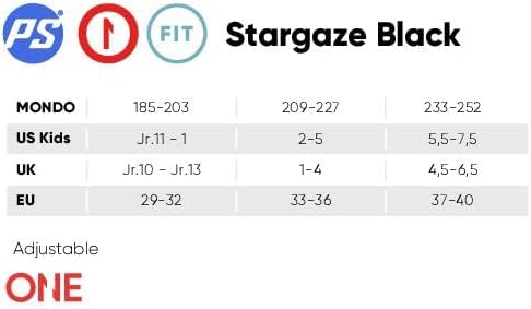 Powerslide Kinder Inline Skate Stargaze Black, grössenverstellbar, für Mädchen und Jungen 37-40 EU,