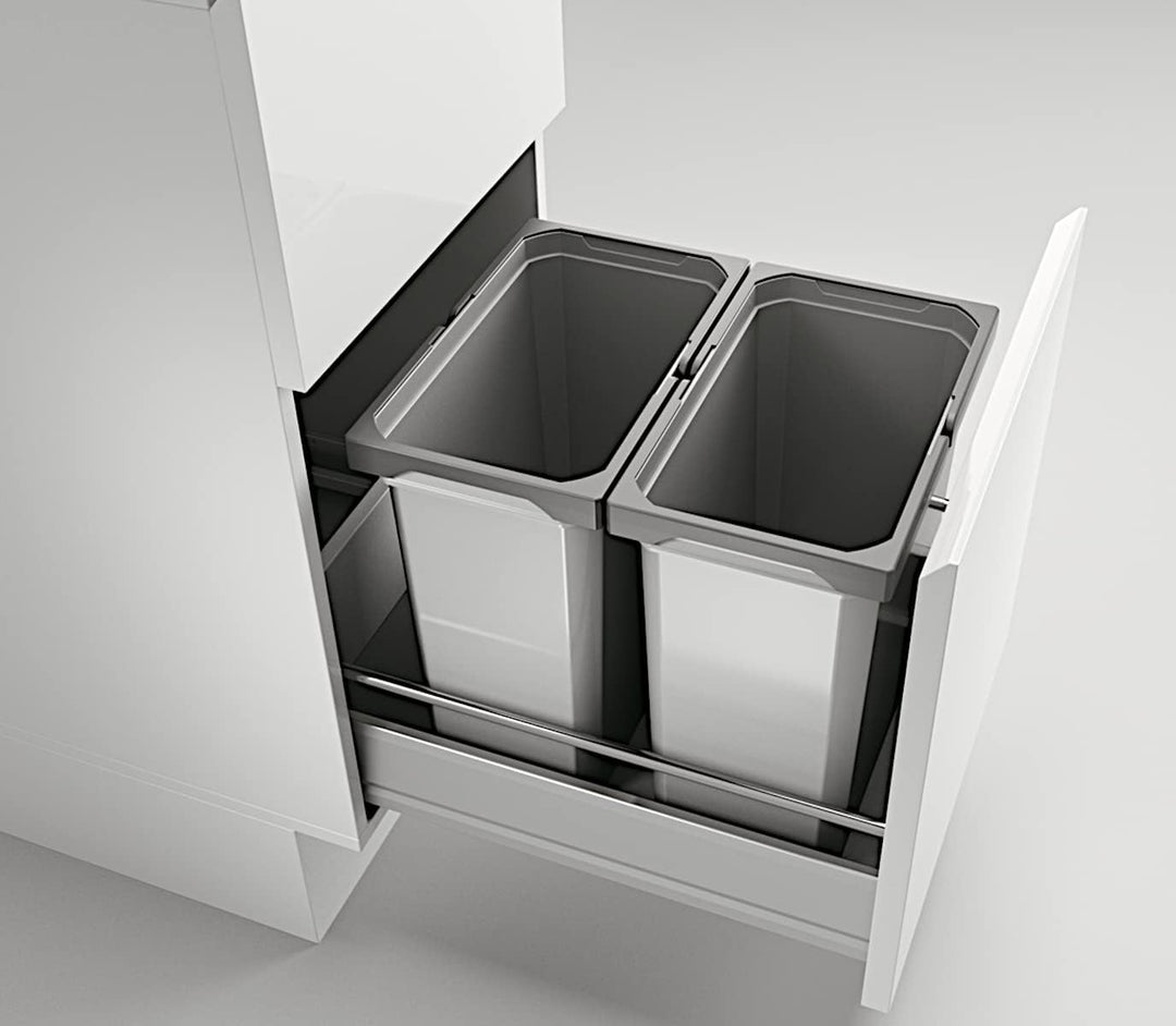 Naber Cox® Box 2T 400-2. Abfallsammler, hellgrau.