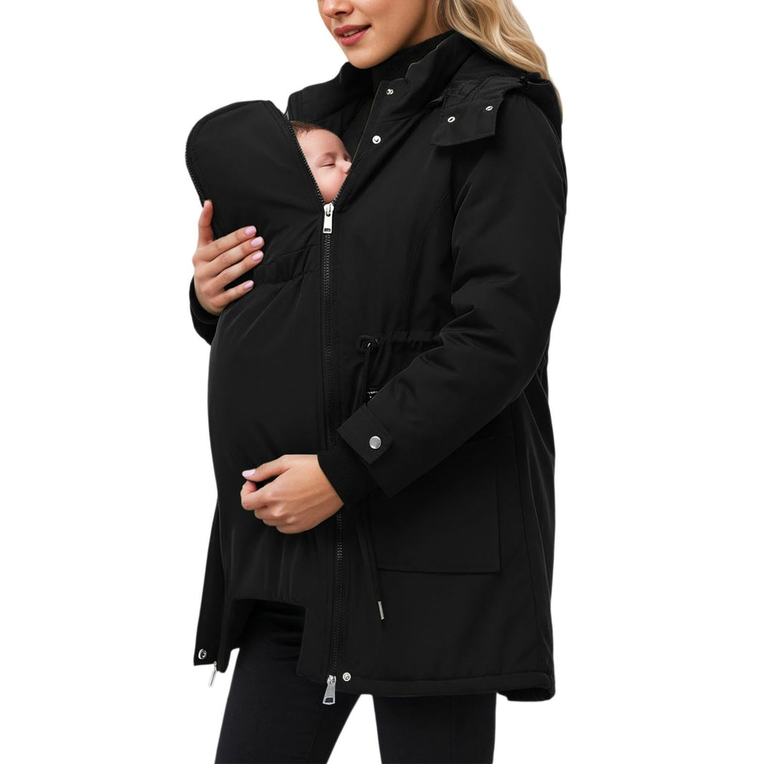 Tragejacke Winter Damen Umstandsjacke Umstandsmode Winter 3 In 1 Schwangerschaftsjacke Mit Babyeinsa