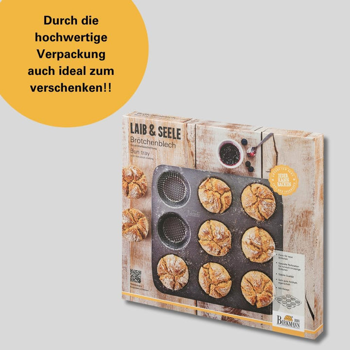 RBV Birkmann, 210226, Laib und Seele, Brötchenblech für 9 Brötchen, Brötchenblech