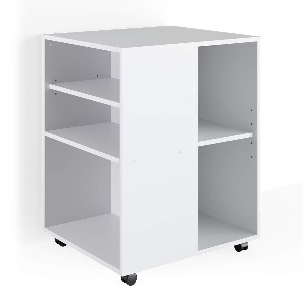 Vicco Rollcontainer, Weiss, 59.4 x 52.6 cm | flexibel einsetzbar mit Rollen für mobile Nutzung, Weis