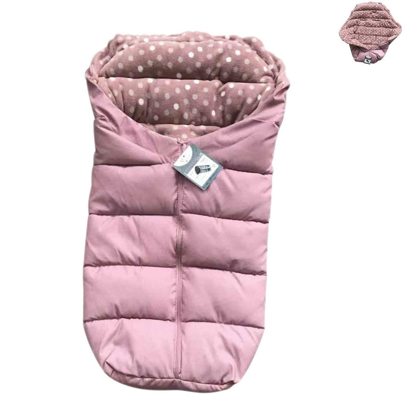 Cangaroo Fusssack Cuddle, für Kinderwagen Thermofleece wasserdicht Reissverschluss, Farben:rosa, ros