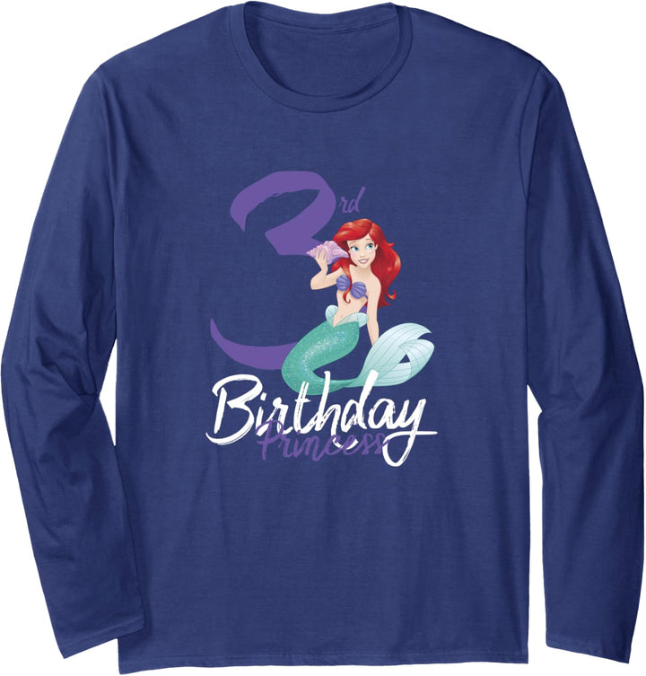 Disney Little Mermaid Ariel 3rd Birthday Princess Langarmshirt