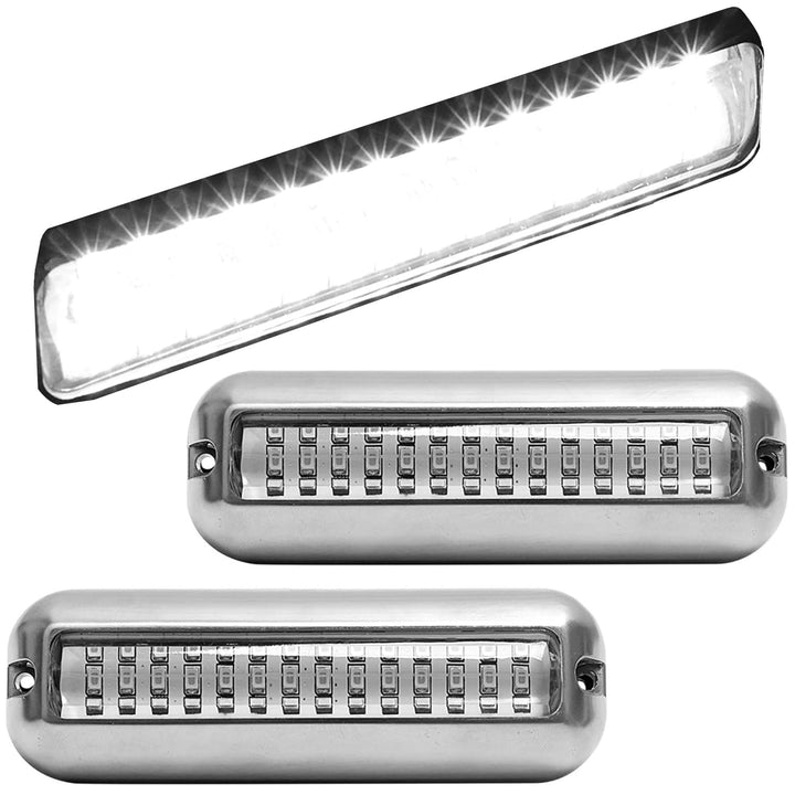 Greluma 2 Stk 42 LEDs DC 10-30 V Marine Pontons Unterwasser Boots Heckleuchte, wasserdichte IP68 Ede