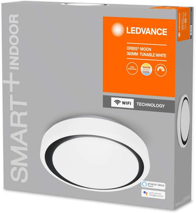 Ledvance Smarte LED Wand-und Deckenleuchte für Innen mit WiFi Technologie, Lichtfarbe änderbar (3000