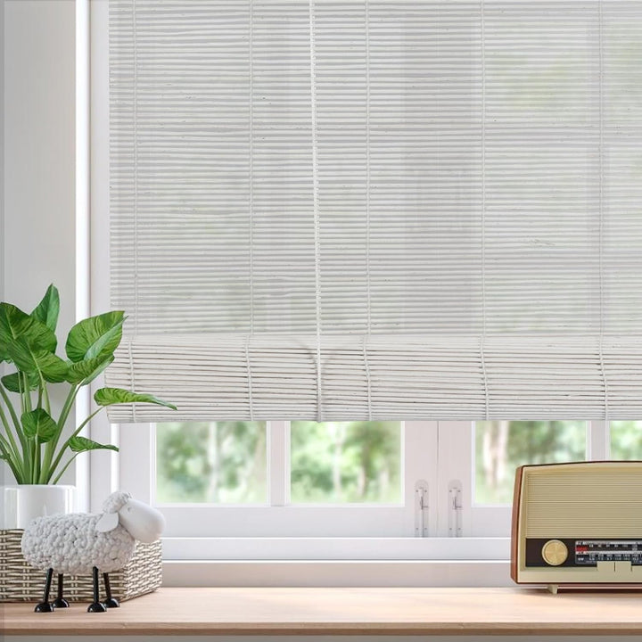 Bambus-Rollo für den Innenbereich, Jalousien aus Holz, Sonnenschutz und Privatsphäre, für Fenster un