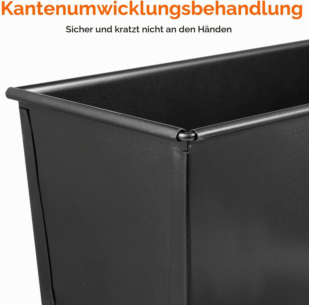 HEMOTON Toastbrot Backform Mit Deckel 13X4.8 Zoll Antihaft Laibpfanne Für Hausgemachtes Brot Und Toa