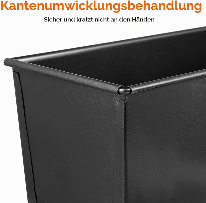 HEMOTON Toastbrot Backform Mit Deckel 13X4.8 Zoll Antihaft Laibpfanne Für Hausgemachtes Brot Und Toa