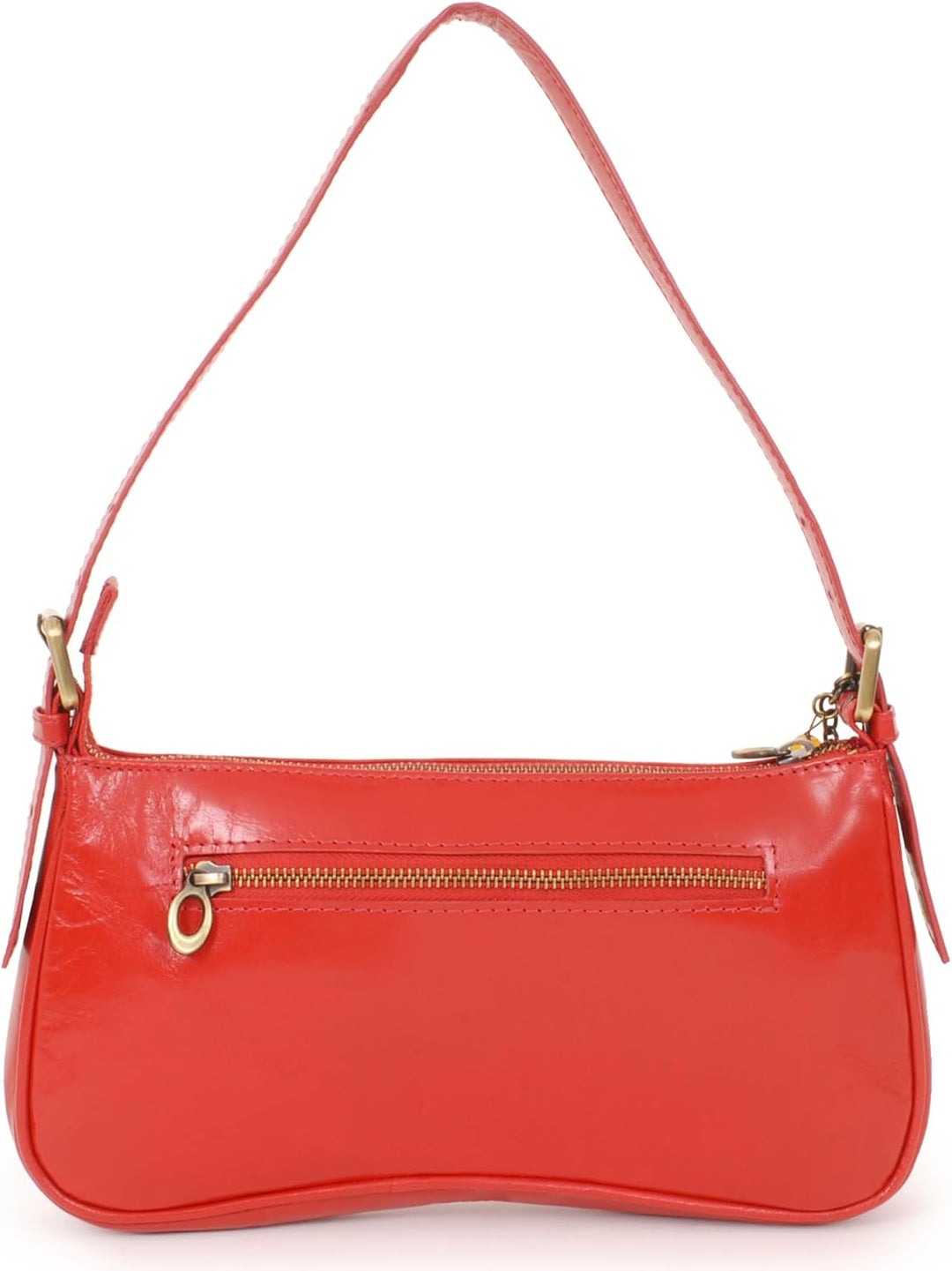 Catwalk Collection Handbags - Klein Damen Schultertasche - Henkeltasche - Leder mit Krokodilprägung