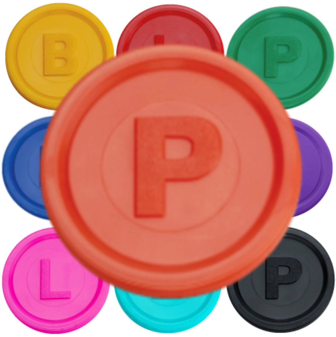 SCHWABMARKEN 1000 Pfandmarken, Chips, Token Farbe Orange P, Orange P