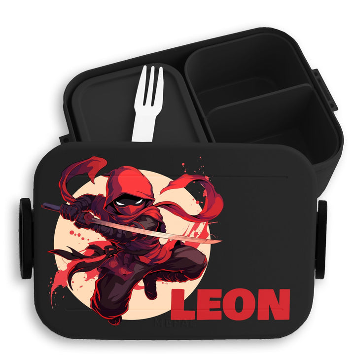 Kinder Bento Box Midi Lunchbox für Mepal Bentobox - Ninja mit Name personalisiert I Schulkind Gesche