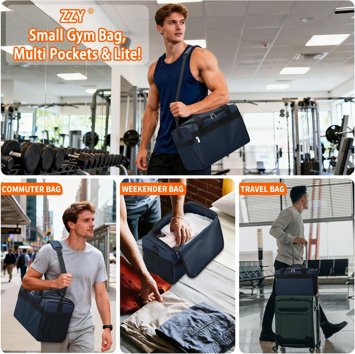 ZZY 20L Sporttasche Klein, Trainingstasche Gym Bag 40x20x25cm, Kleine Fitnesstasche &amp; Weekender für
