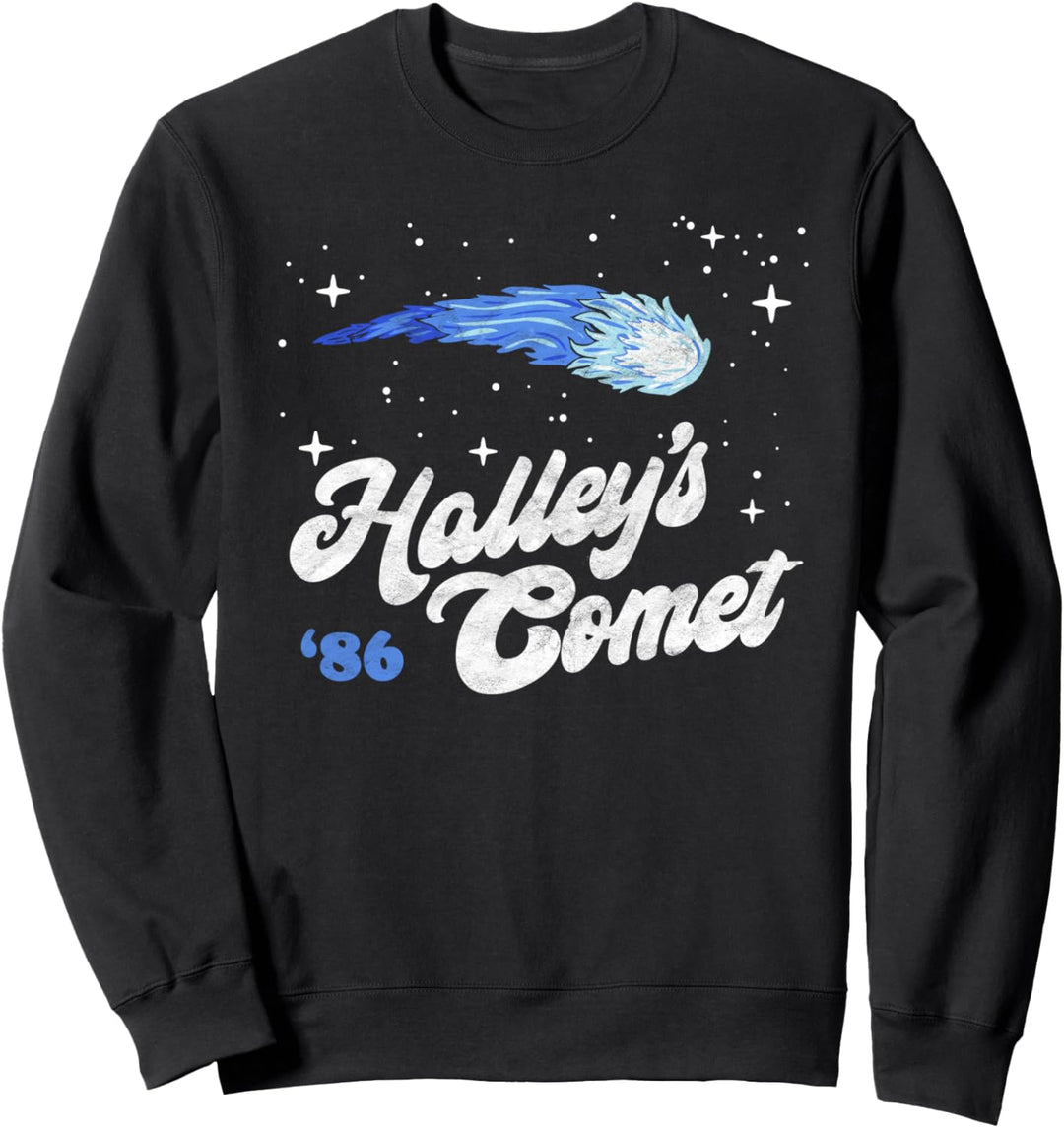 Vintage 80's Halley's Comet Retro Space Lover Distressed Sweatshirt