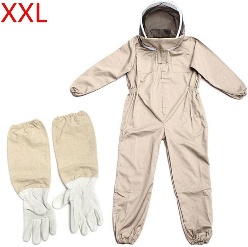 Bozaap Bienenanzug mit Handschuhen, Schutzanzüge für Imker, professioneller Imkeranzug für Männer un
