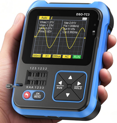 Jadeshay Oszilloskop, DSO-TC3 3-in-1 tragbares digitales Handoszilloskop, Transistortester und Signa