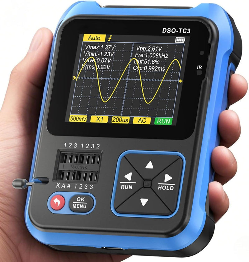 Jadeshay Oszilloskop, DSO-TC3 3-in-1 tragbares digitales Handoszilloskop, Transistortester und Signa