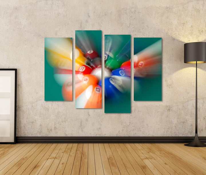 islandburner Bild auf Leinwand Billard Kugeln Hobby Raum, Kinderzimmer Bilder Wandbilder Poster Lein