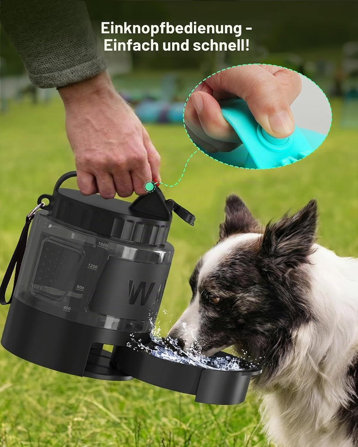 lesotc 1600 ml Trinkflasche für Hunde, Tragbare XXL extra grosse Hundetrinkflasche für unterwegs – C