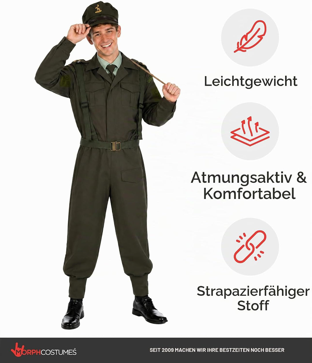 Fun Shack Militär Kostüm Herren, Militär Uniform Herren, Militär Anzug Herren, Kostüm Herren Army, S