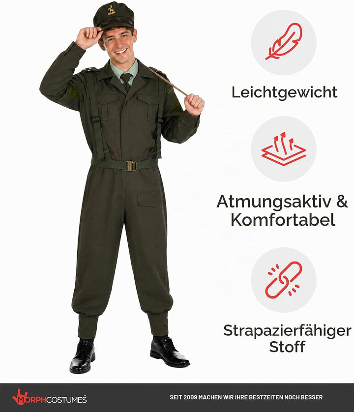 Fun Shack Militär Kostüm Herren, Militär Uniform Herren, Militär Anzug Herren, Kostüm Herren Army, S