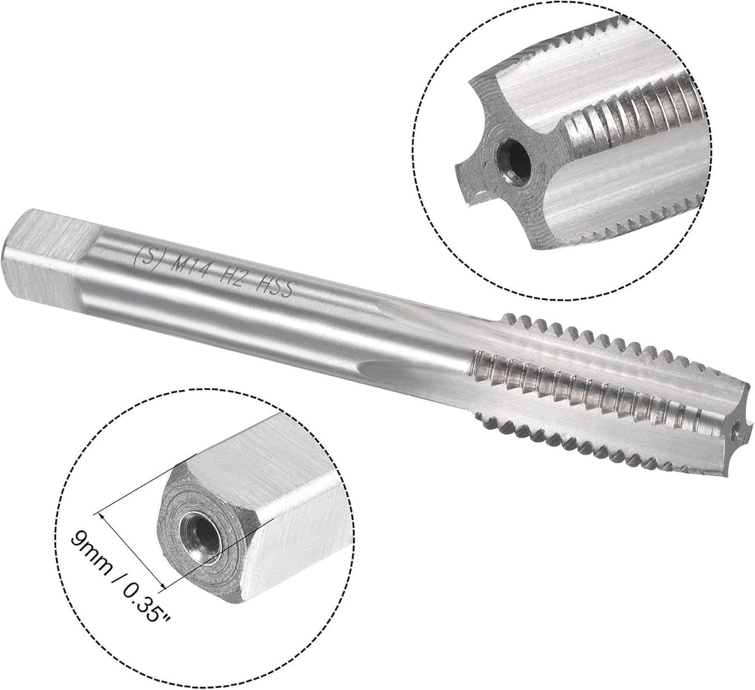 sourcing map Gewindebohrer M14 x 2mm Gewindebohrer mit Legierungswerkzeug, M14 x 2mm