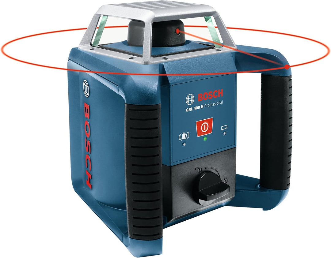 Bosch Professional Rotationslaser GRL 400 H (Ein-Knopf-Bedienfeld, max. Arbeitsbereich: 400 m, in Ha