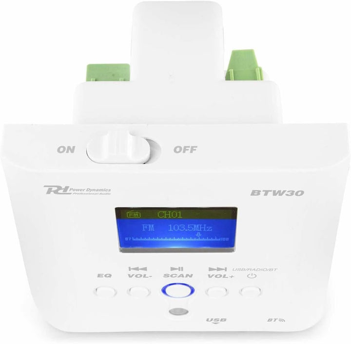 Power Dynamics BTW30 Stereo Einbauverstärker mit Bluetooth, Einbauverstärker - 30 W