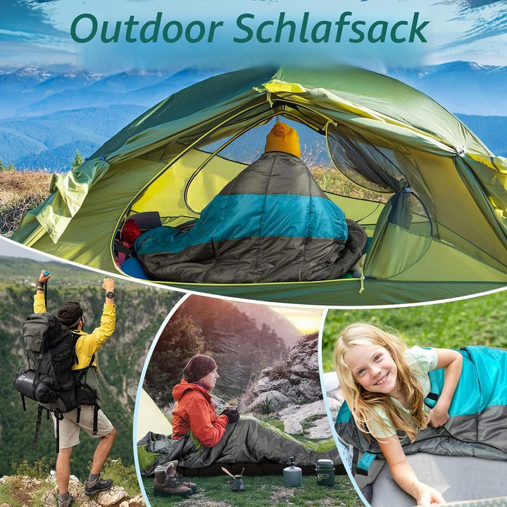 Bessport Schlafsack Outdoor Mumienschlafsack 3 Saison Klein und Ultraleicht Erwachsene Schlafsack Wa