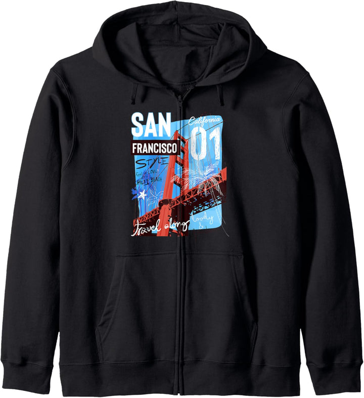 San Francisco California, Golden Gate Bridge San Francisco Kapuzenjacke