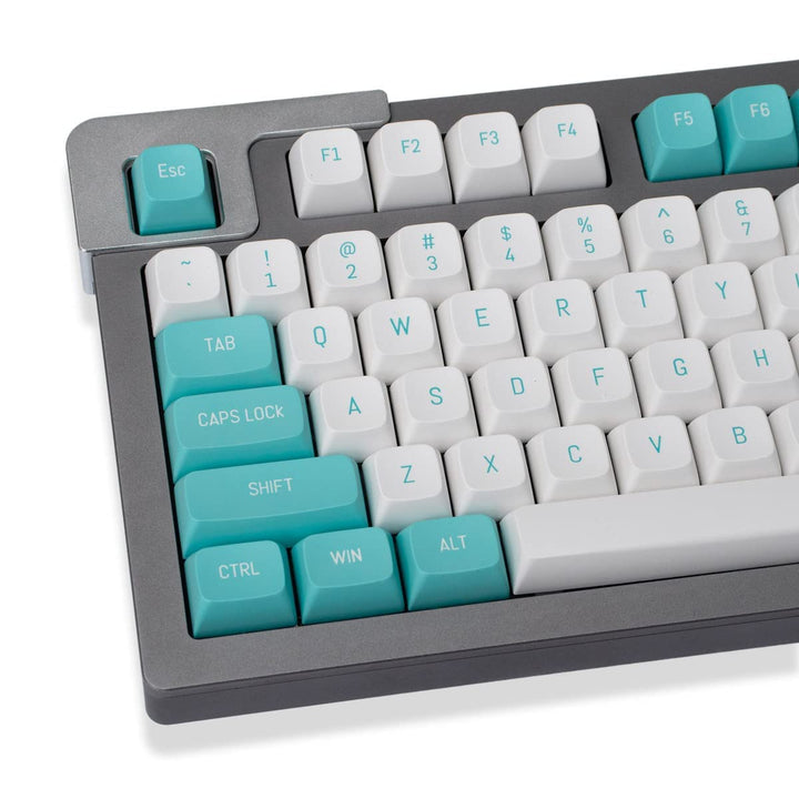 Weiss Grüne Tastenkappen 150 Tasten Doubleshot MSA Profil Custom Keycaps für 61/64/68/84/87 Mechanis