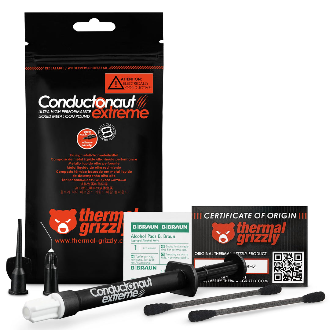 Thermal Grizzly Conductonaut Extreme Flüssigmetall-Wärmeleitpaste - 5 Gramm, 5 Gram