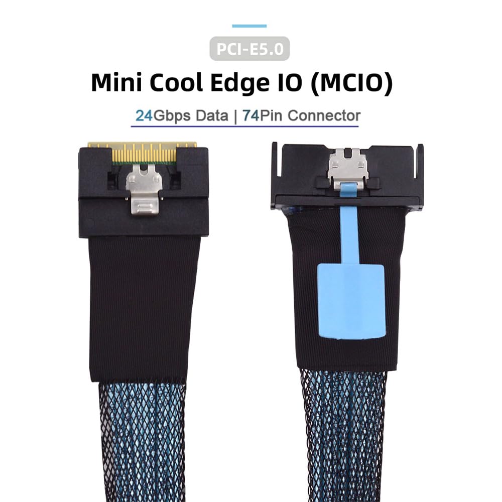 xiwai MCIO SFF-8654 SAS 4.0 74Pin Stecker auf PCI-E Slimline 8i 74Pin Stecker PCI-E 5.0 Mini Cool Ed