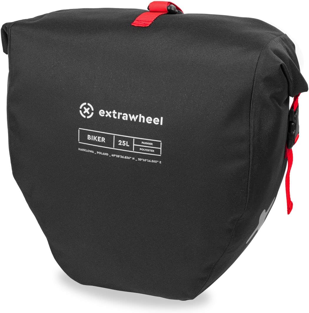 Extrawheel Unisex – Erwachsene E0098 Biker 50L, Schwarz/Rot, Standard EU