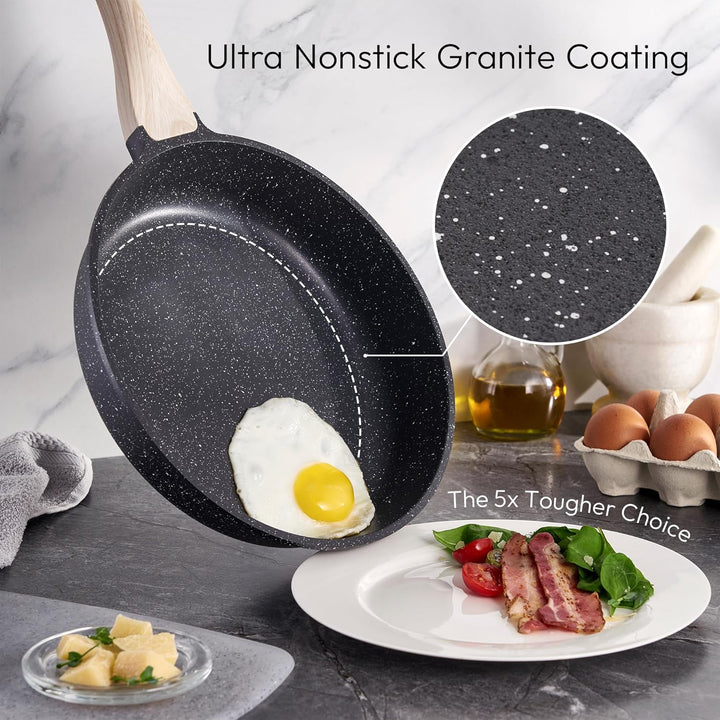 JUST PERFECTO Topf und Pfannenset Induktion - Pfannenset mit deckel - Induktions Töpfe Set - Töpfe u