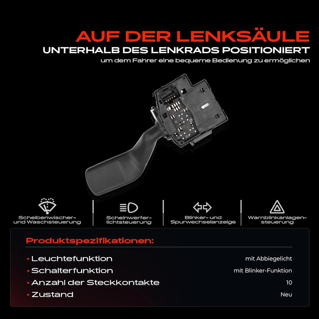 Frankberg Kombischalter Lenkstockschalter Vorne Kompatibel mit Transit FA FB FC FD FS FZ FF FM FN 2.