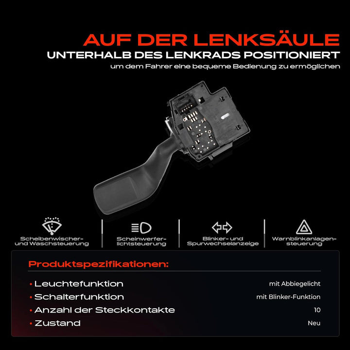 Frankberg Kombischalter Lenkstockschalter Vorne Kompatibel mit Transit FA FB FC FD FS FZ FF FM FN 2.