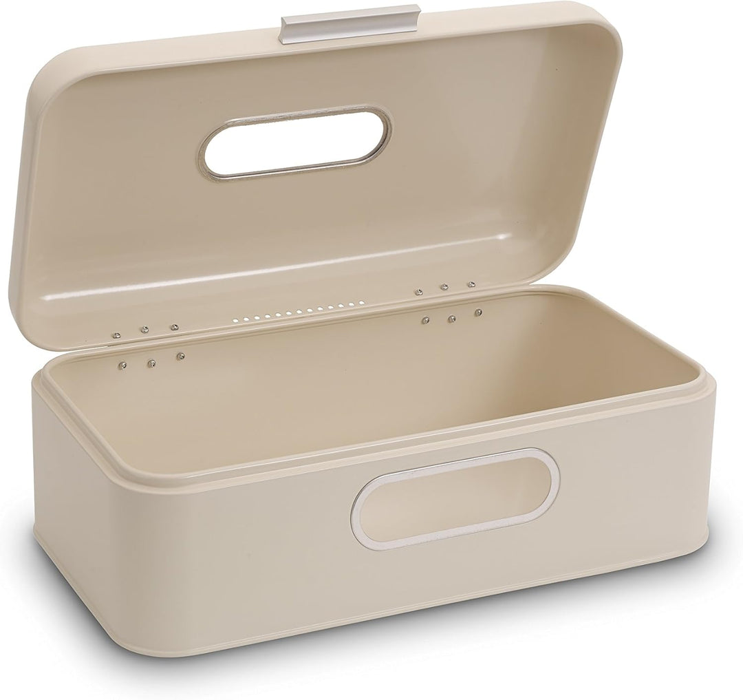 Echtwerk Brotkasten, Retro-Brotbox aus Metall mit Sichtfenster, Platzsparende Aufbewahrungsbox, Brot