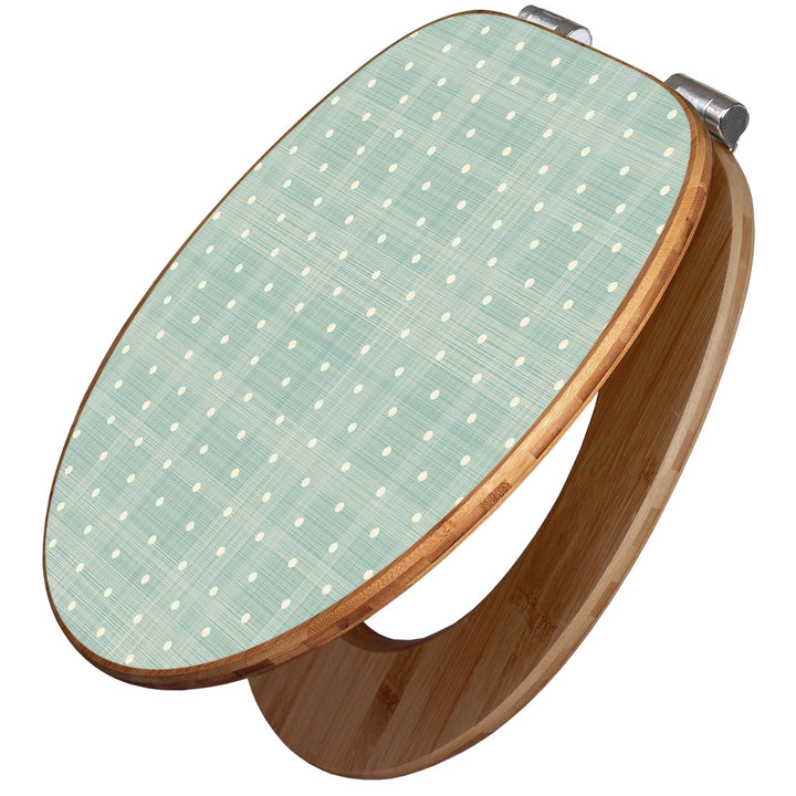 banjado Design WC Sitz Bambus Absenkautomatik 45,8x37,5cm - Toilettendeckel mit Absenkautomatik Holz