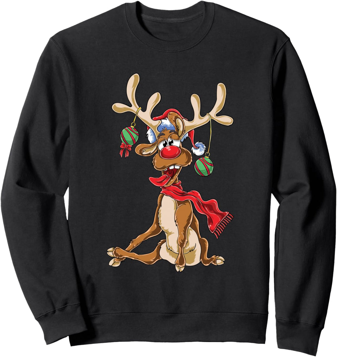 Lustiges Rentier Weihnachten - Christmas Geweih Sweatshirt
