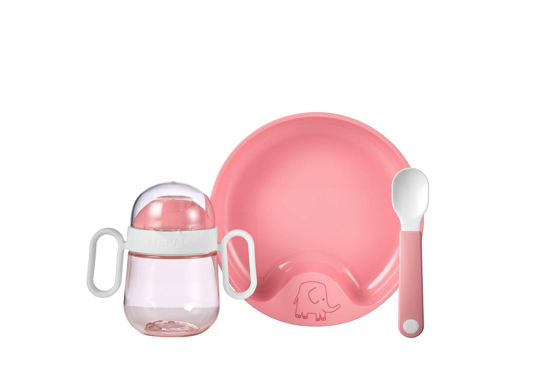 Mepal – Baby 3er Geschirrset Mio – Inklusive auslaufsicherem Trinkbecher, Lernteller & Lernlöffel –